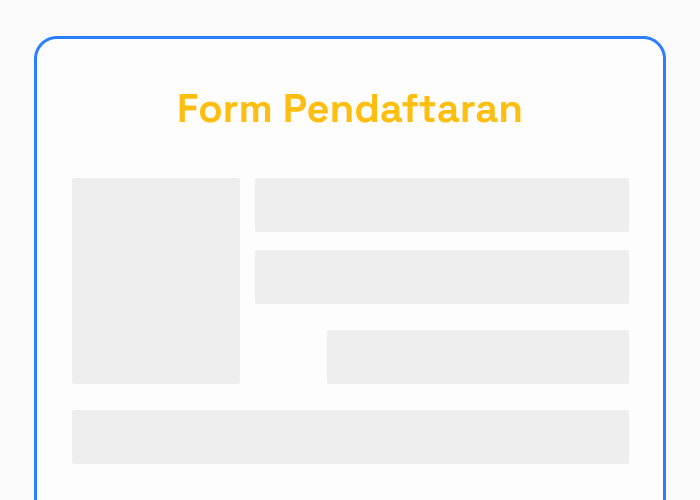 Mengisi form pendaftaran